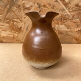 Ancien pichet keraluc grès marron beige made in france vintage