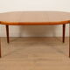 Vintage round dining table | Teak | Extendable | 120–220 cm