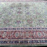 Large emerald Tabriz Persian rug 520x350 cm