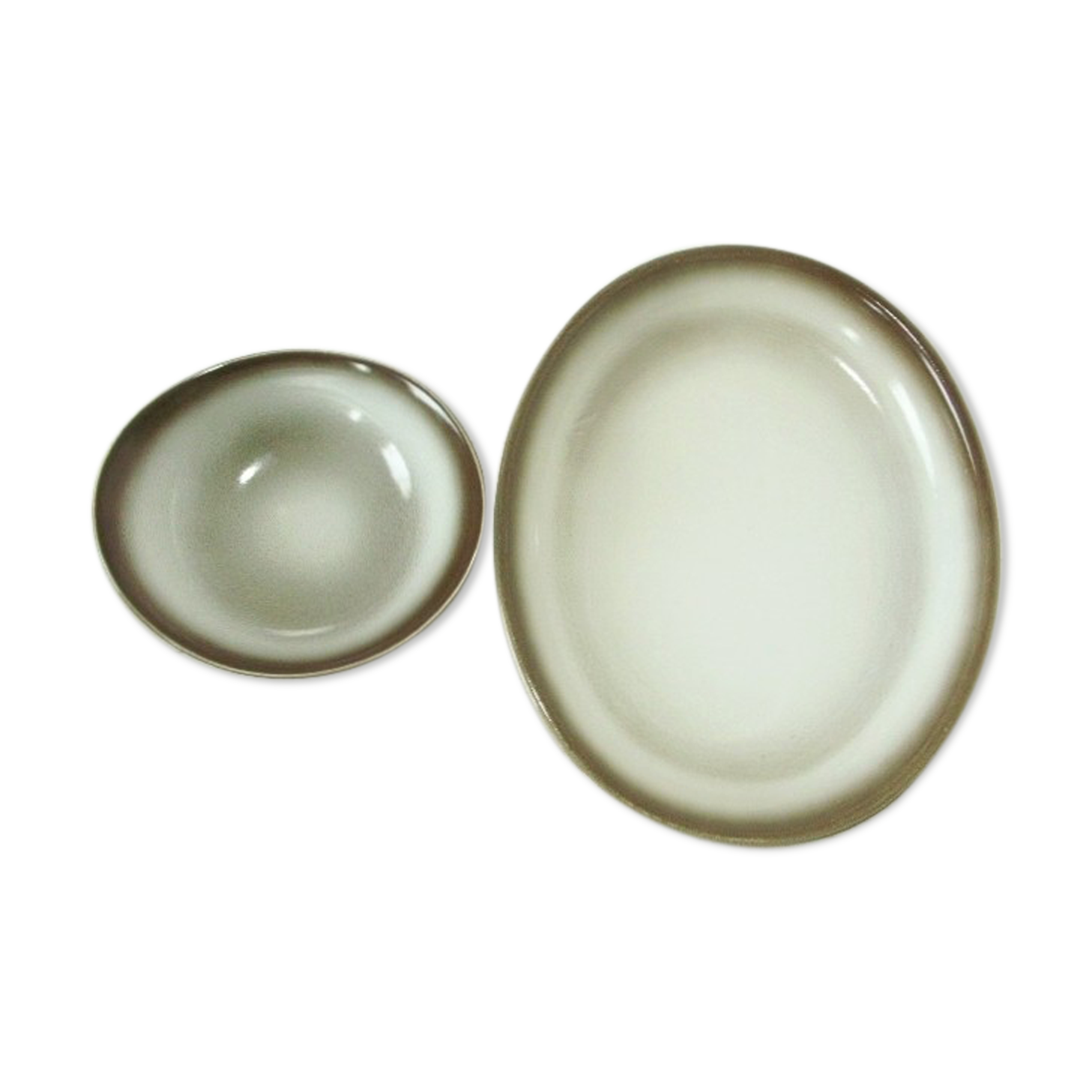 Flat lot and cup Salins France vintage 60/70