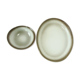 Flat lot and cup Salins France vintage 60/70