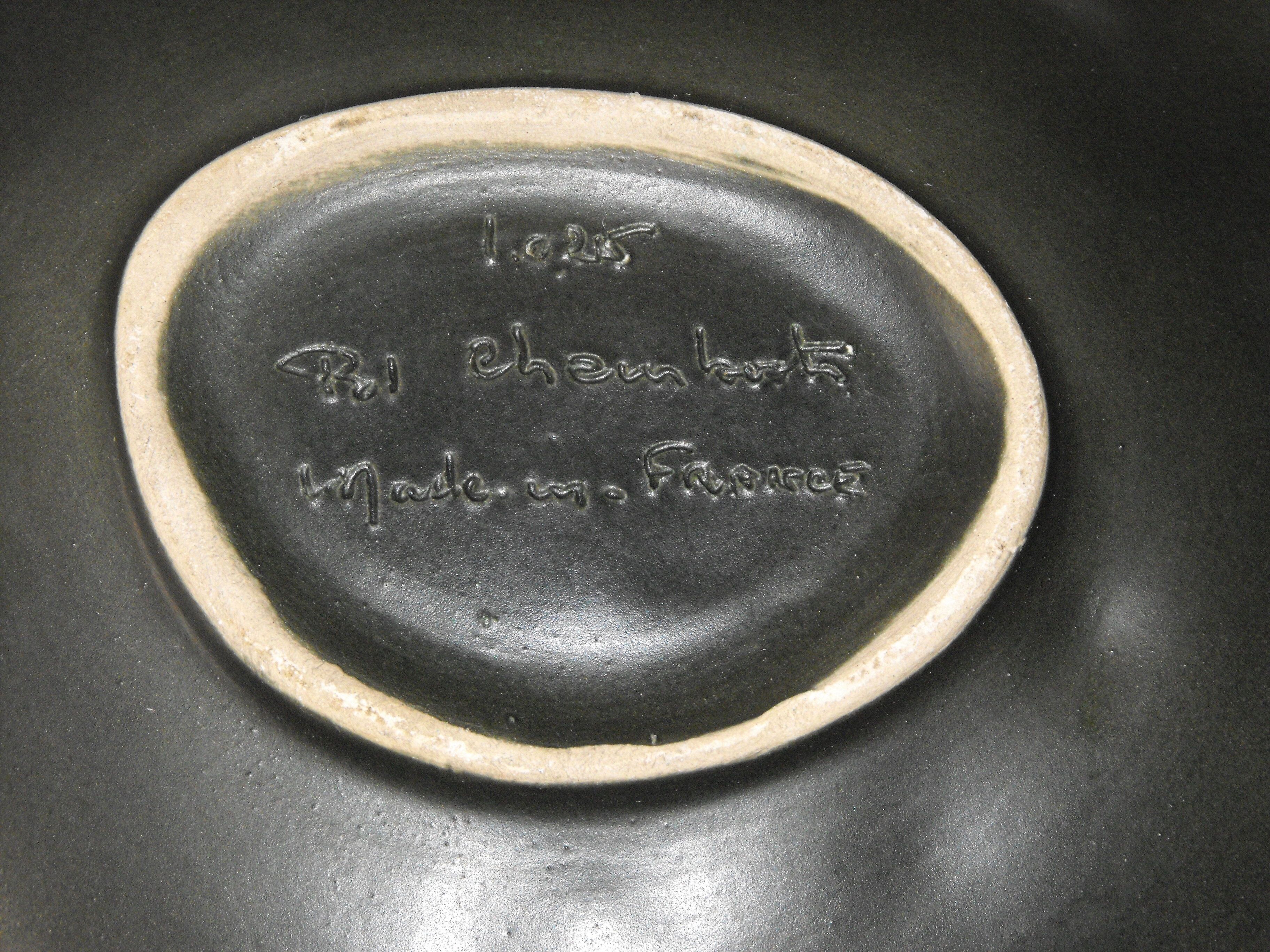 Plate ceramic shell 50 by Pol Chambost
