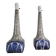 Set of 2 tall Persia glaze table lamps by Marianne Starck for Andersen, 1960s