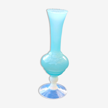 Vase bleu en verre de Murano