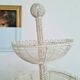 White metal fruit basket - old display