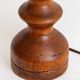 2 turned wooden lamp bases, 1940s-1960s