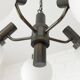 Vintage Wooden Rustic Sputnik / Copper Hanging Lamp /  Chandelier 1970's