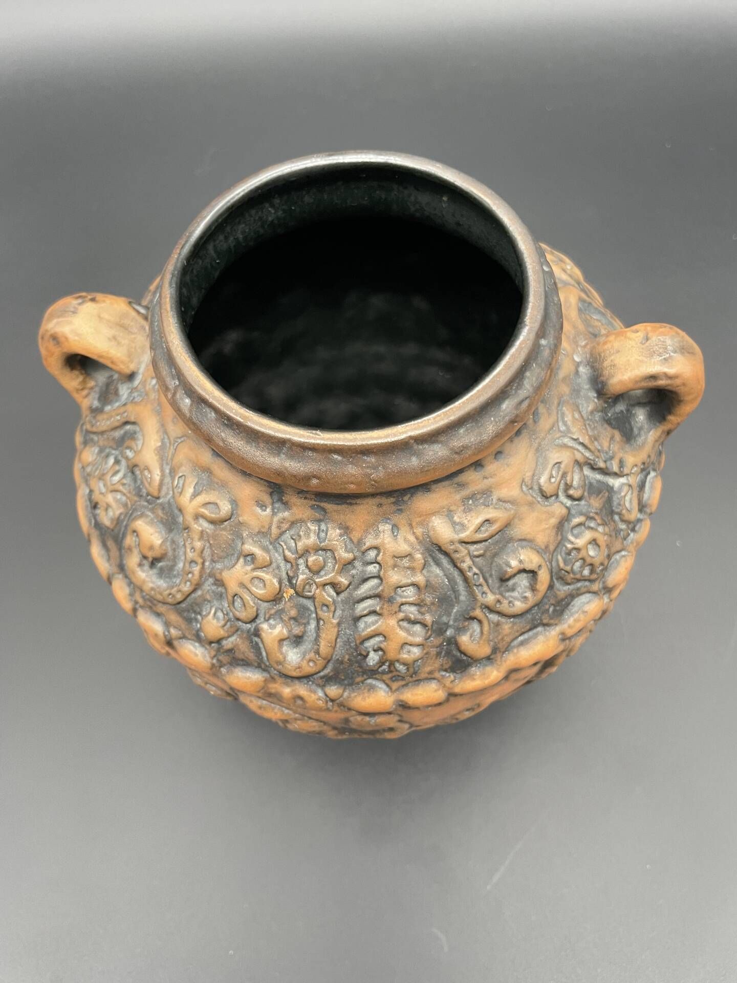 Vintage Jasba ceramic vase with reliefs of fantastic animals – All