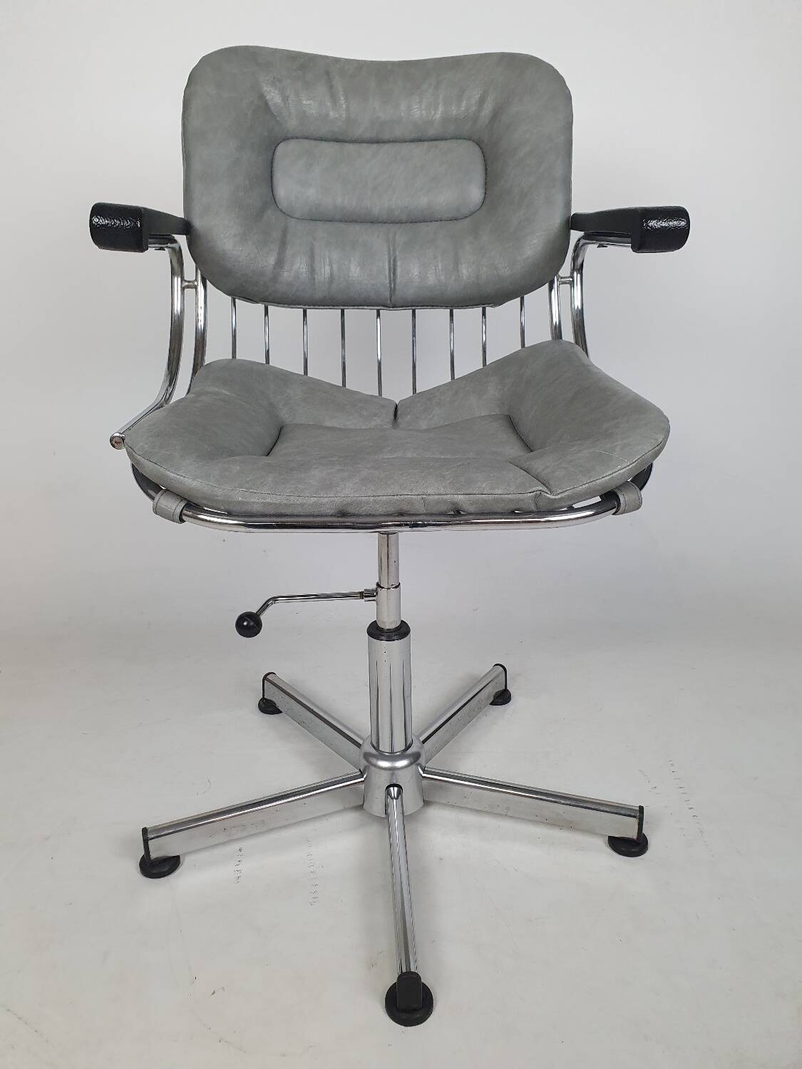 Vintage chrome swivel armchair