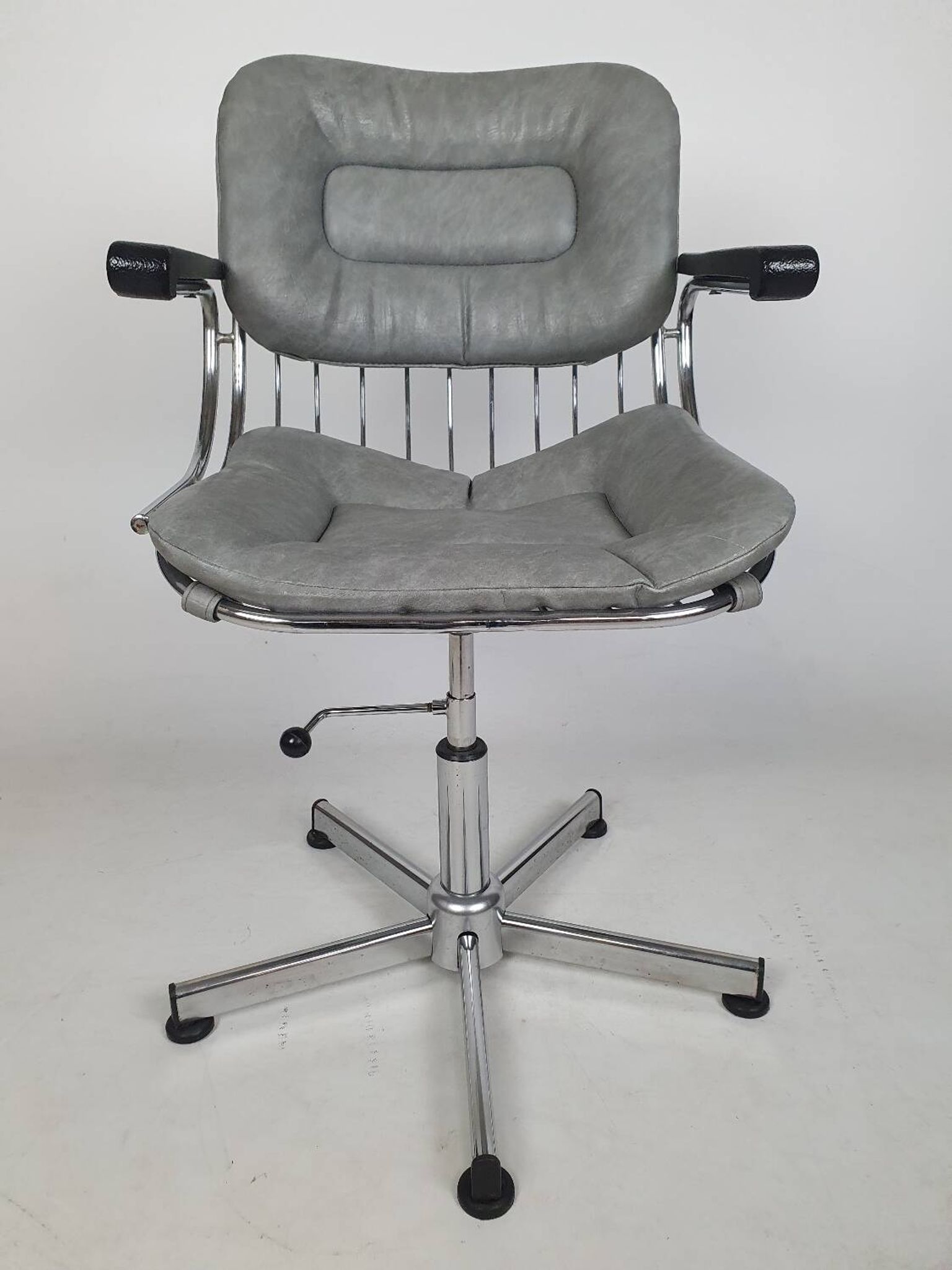 Vintage chrome swivel armchair