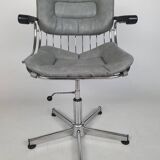 Vintage chrome swivel armchair