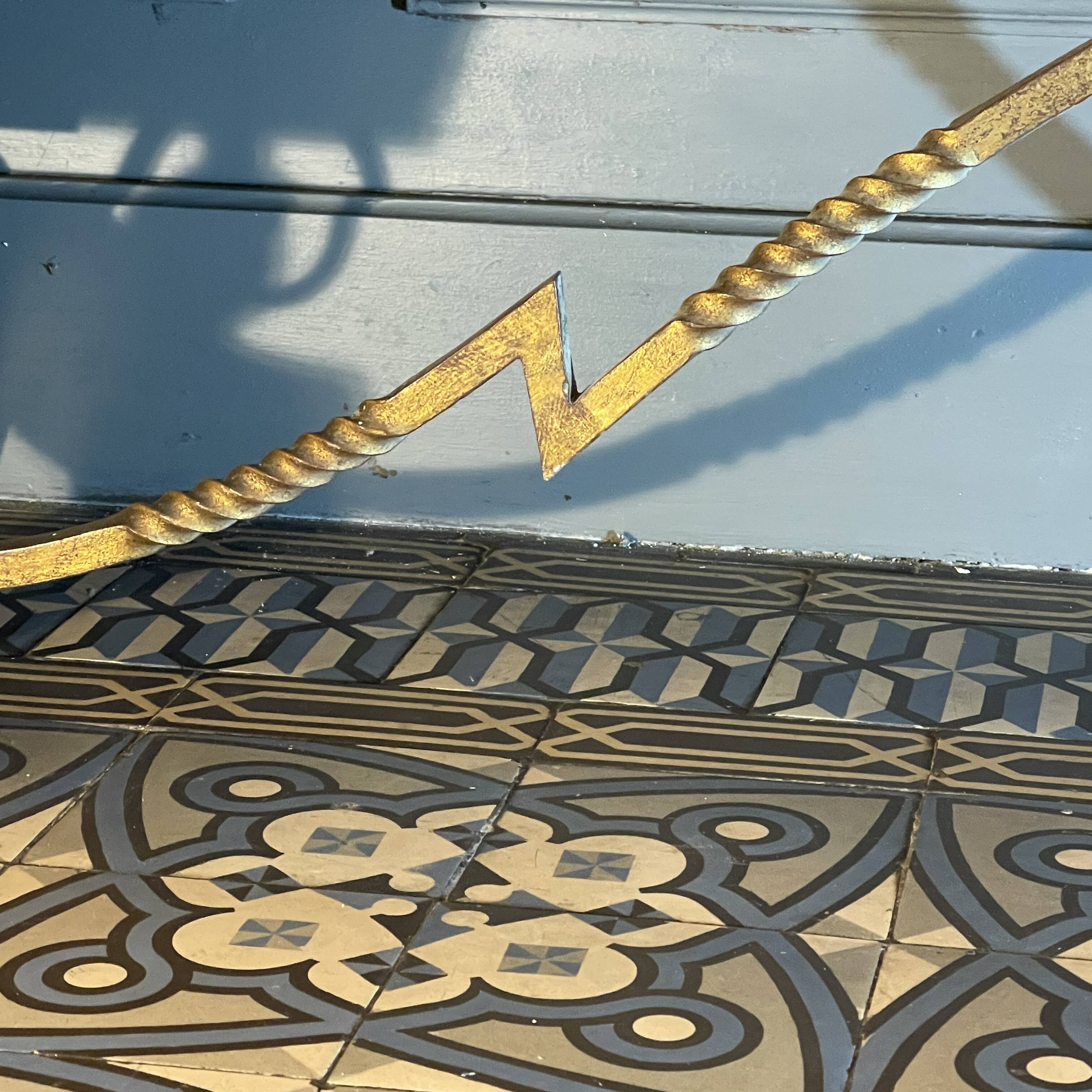 Art Deco sideboard or bar furniture, various veneers, bronze and ironwork, c