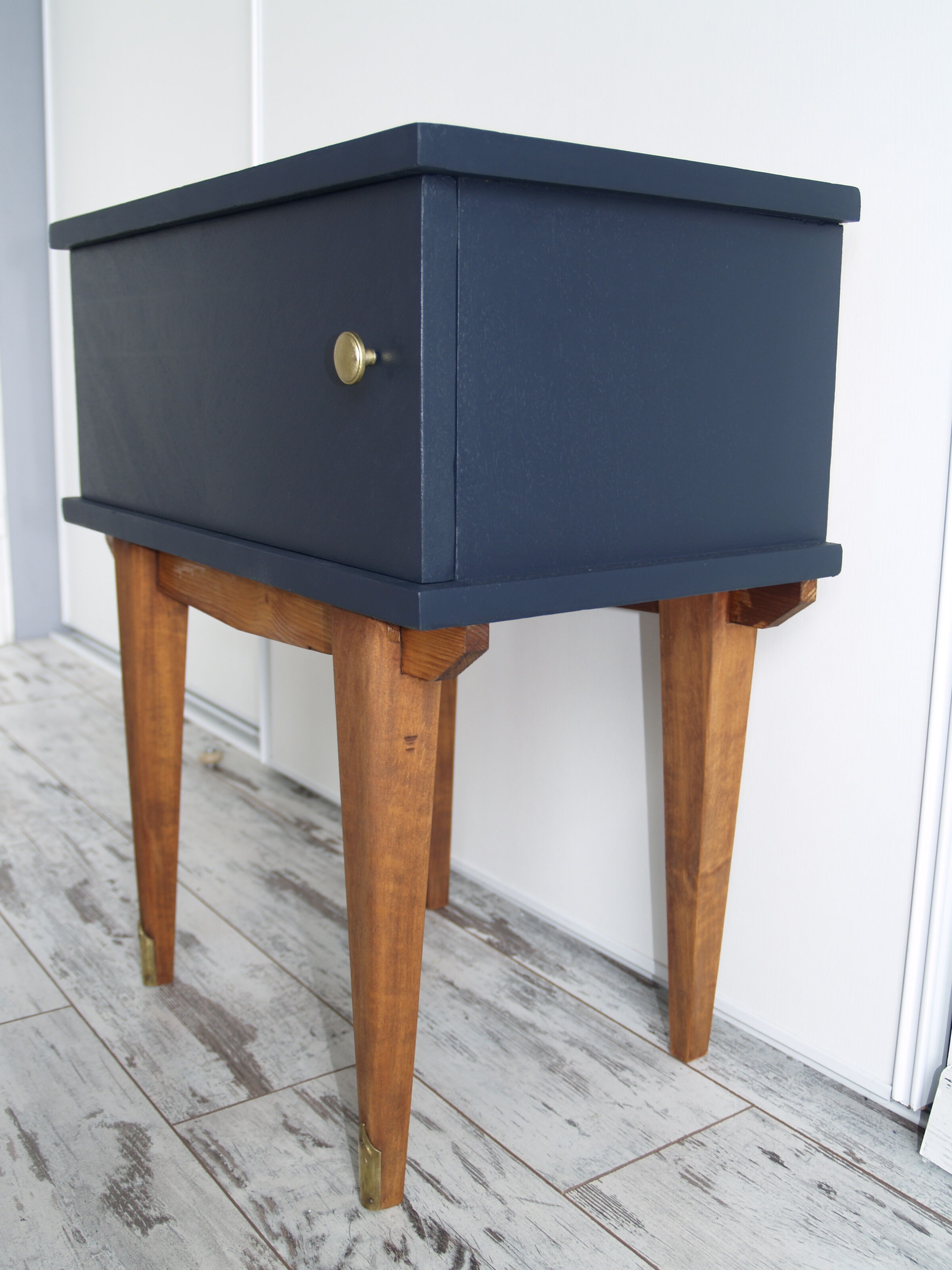 Vintage compass feet nightstand