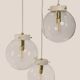 Lidija * lustre suspendu yugochic * lampe suspendue mcm * mini cascade vintage * verre rétro * or