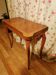 Console and gaming table in cherry wood.