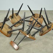 🟡 PIRKKA dining table chairs, Ilmari Tapiovaara, Laukaan Puu, Finland 1950