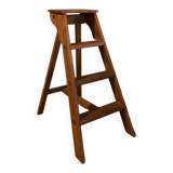 Solid wood stepladder with 4 levels, 20th century, mortise-tenon mountings