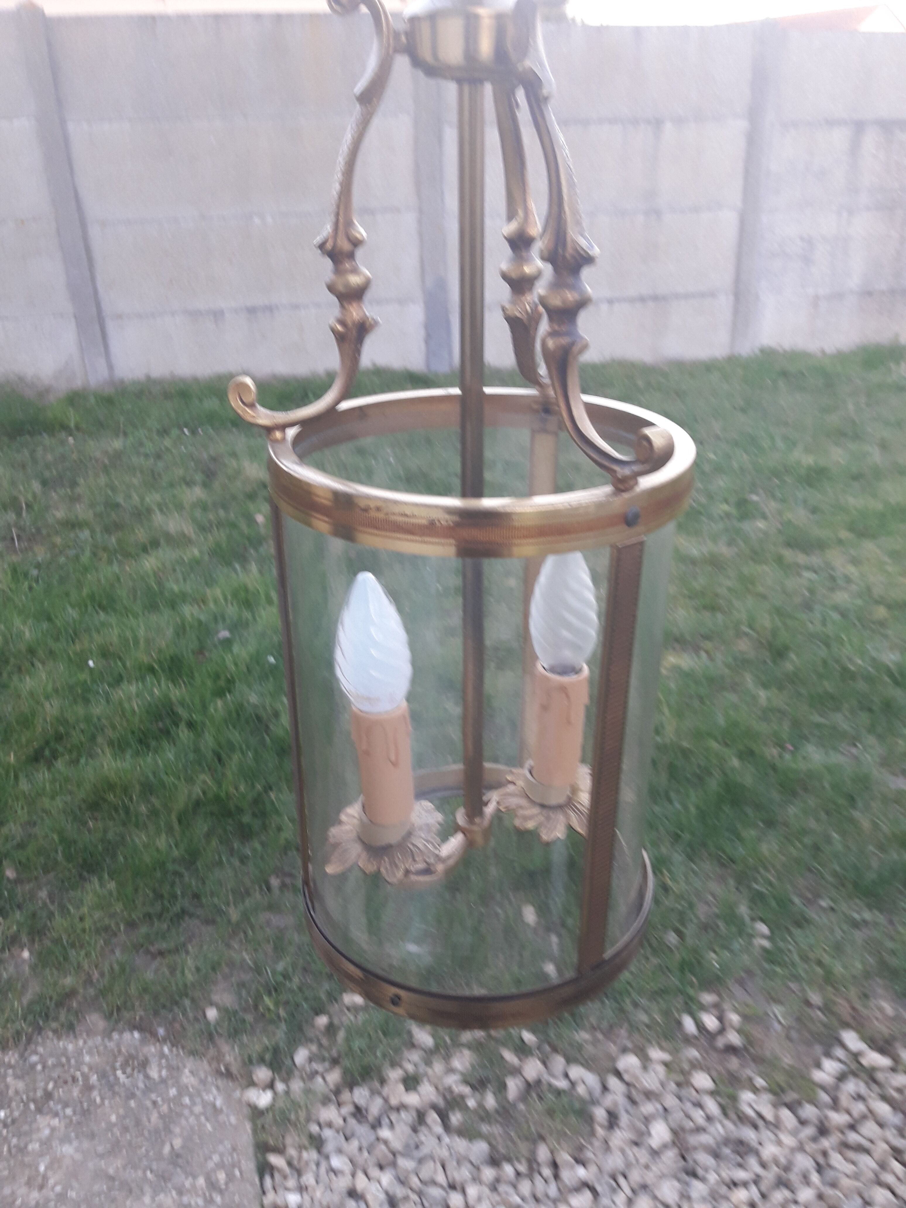 Golden bronze vestibule lantern