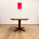 Round Mid Century Dining Table made out of massice teak wood, Denmark, 1970s