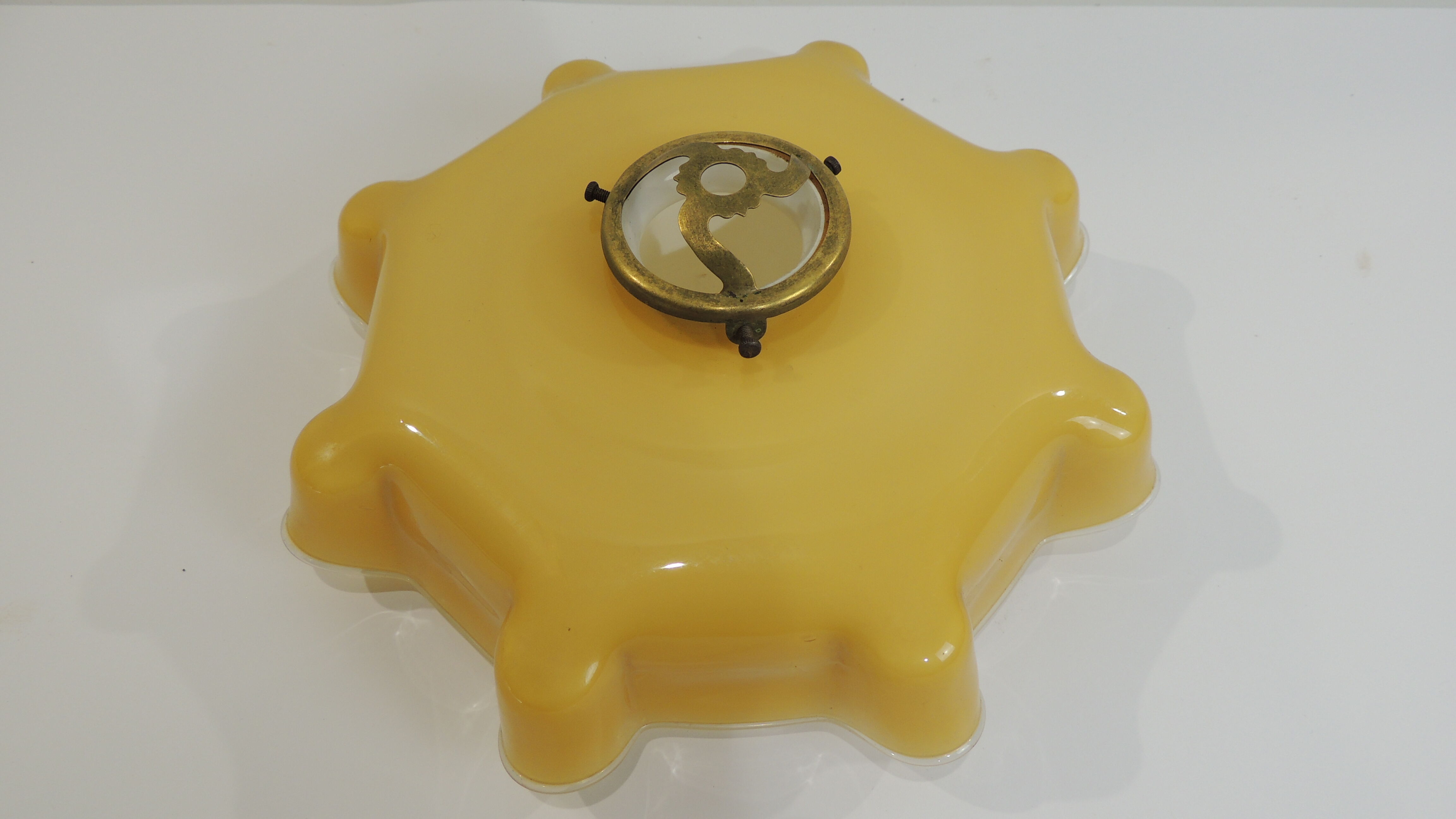 Suspension opaline vintage 1950