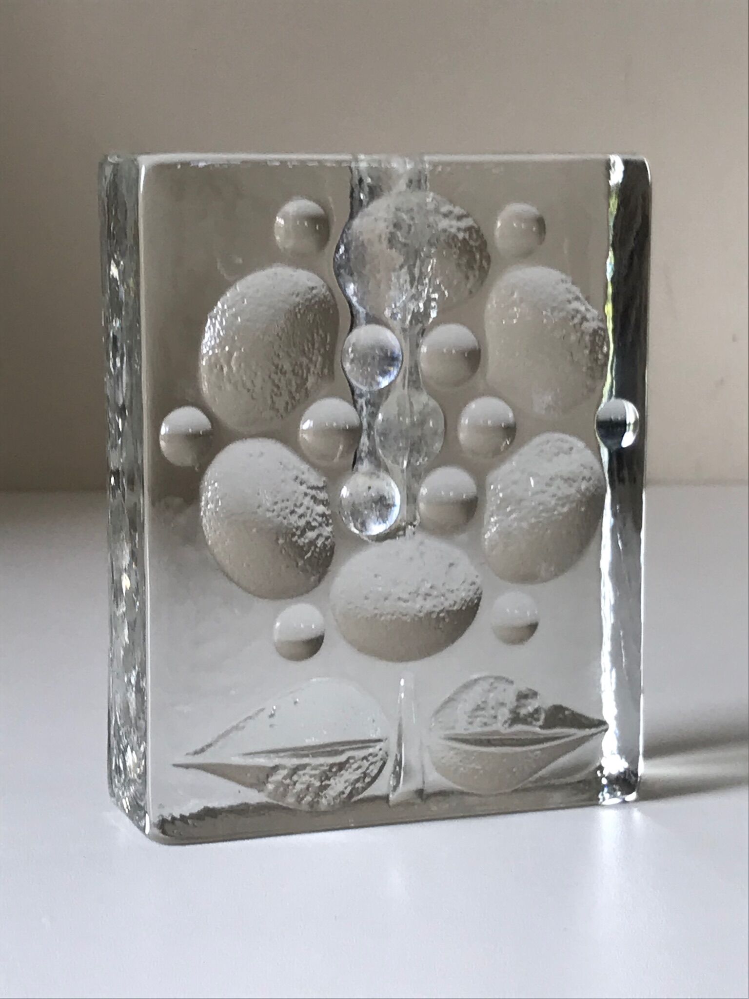 Glass paved soliflore by Walther Design 1970