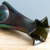 Iridescent glass vase