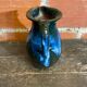 Vintage 1970s Black and Blue Glazed Stoneware Jug