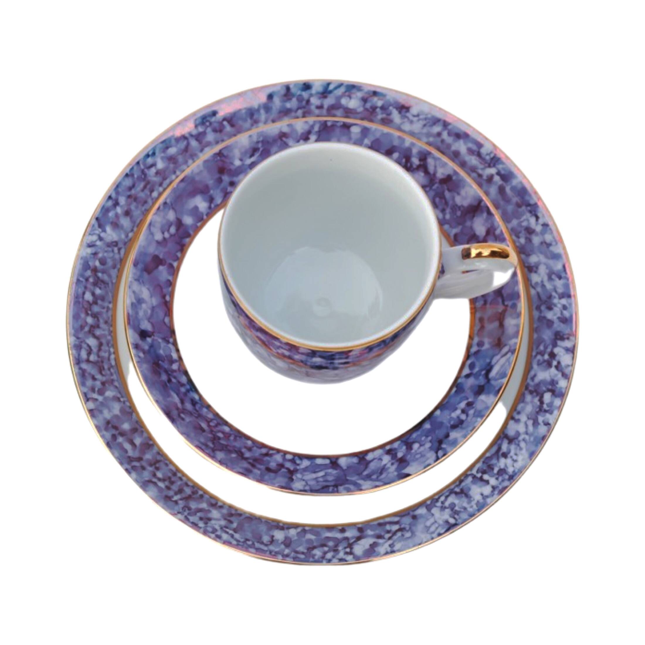 Marble breakfast set, Victoria Czechoslovakia, 1980s.