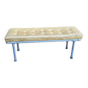banc cuir et métal individuel