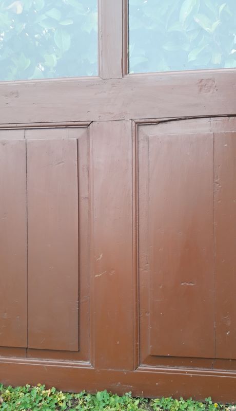 Porte vitrée H186,5xL98,5 de communication moulurée