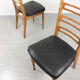Vintage wooden & brass dining chairs