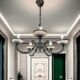 Italian Murano Glass Brass Chandelier 1940’s