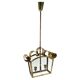 Mid-Century Italian Brass Ceiling Lamp in the style of Fontana Arte, 1950s