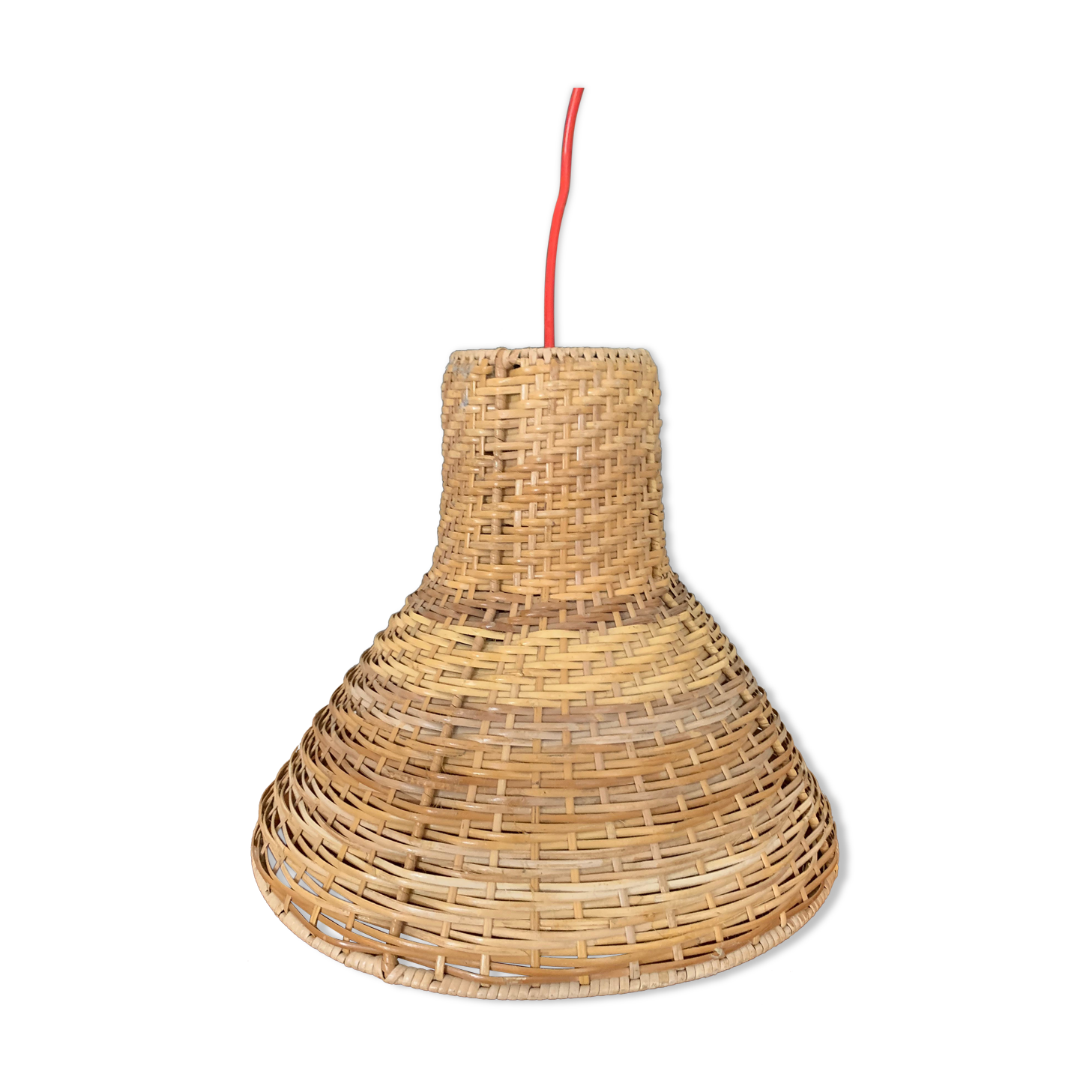 Vintage rattan hanging lamp