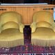 Pair of golden yellow toad armchairs