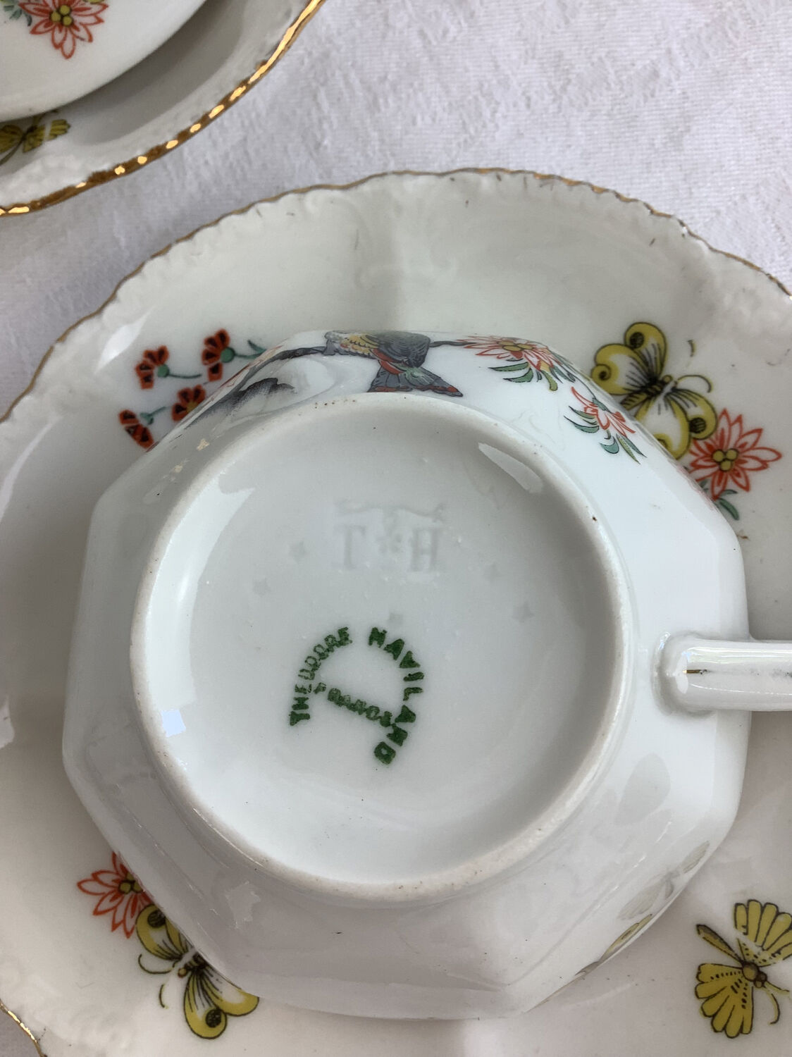 6 cups & saucers haviland made in france limoges