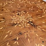 Cherifian cedar coffee table with Hispano-Moorish inlaid decoration Morocco