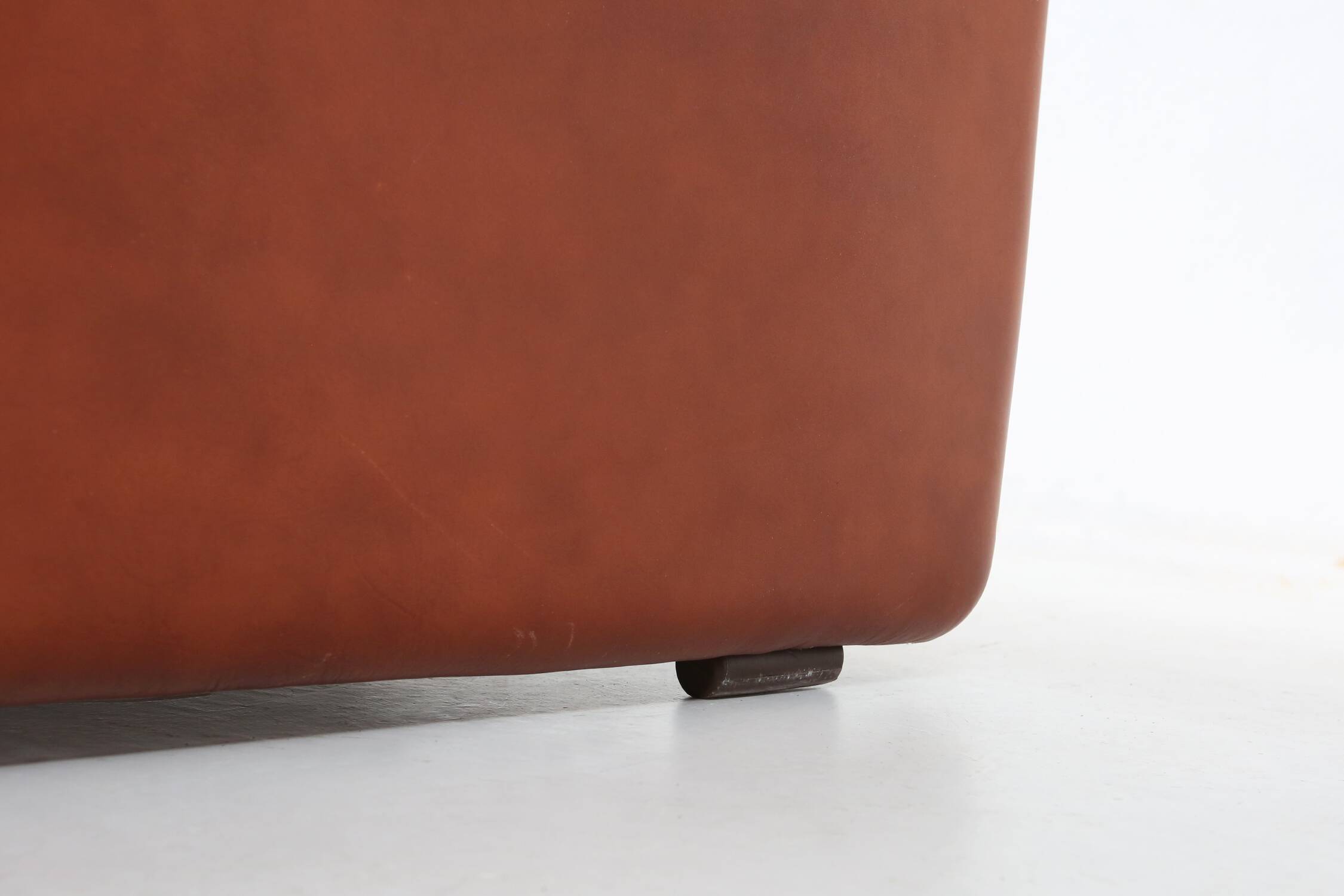 Brown leather 3-seater sofa Coronado by Tobia Scarpa for B&B Italia, Italy ca. 1960