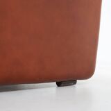 Brown leather 3-seater sofa Coronado by Tobia Scarpa for B&B Italia, Italy ca. 1960