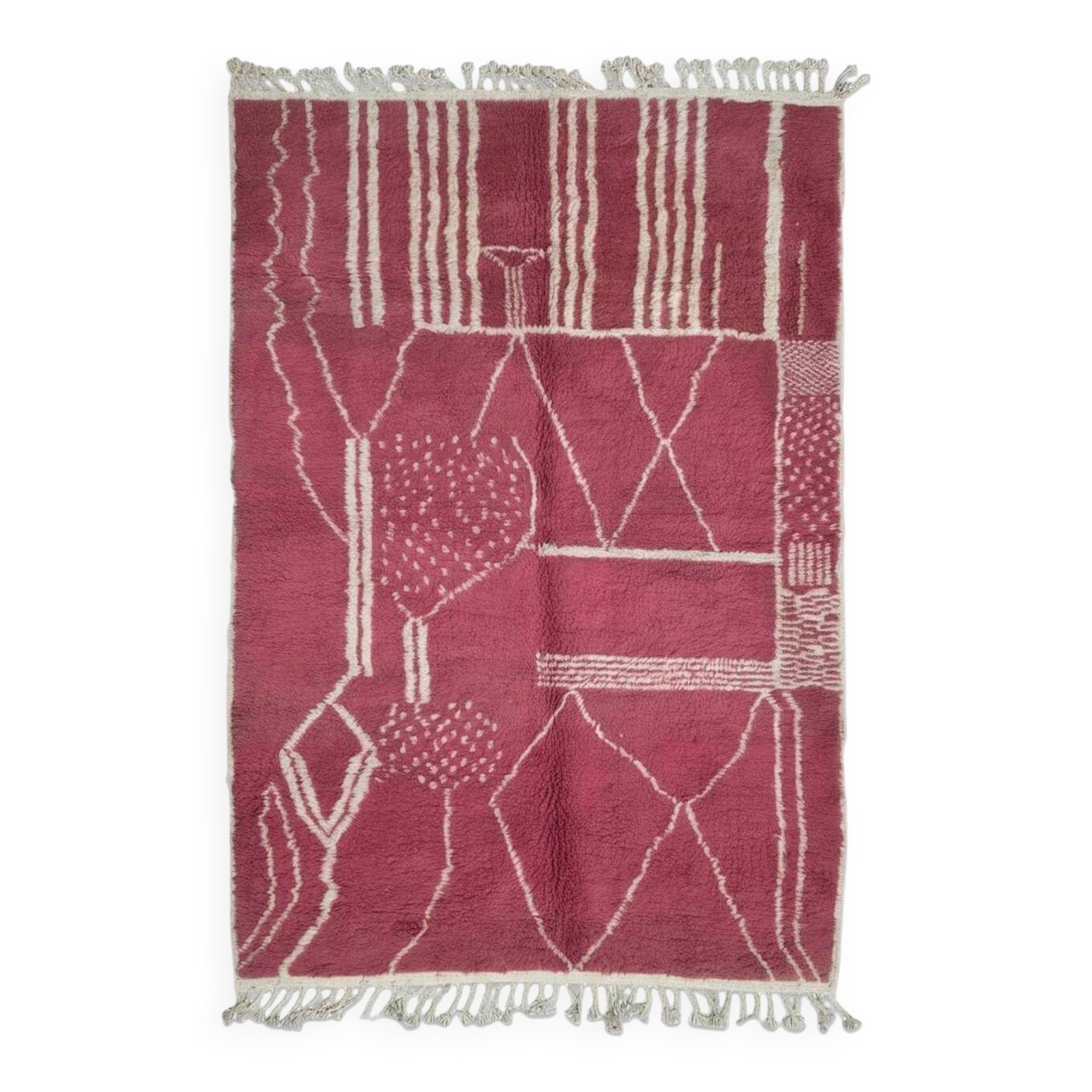 Tapis Rose Berbère - 7.6 x 4.92 ft / 232 x 150 cm