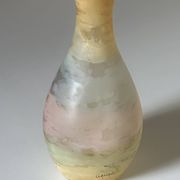 Acidulated art glass vase signed Galiano vintage 80s