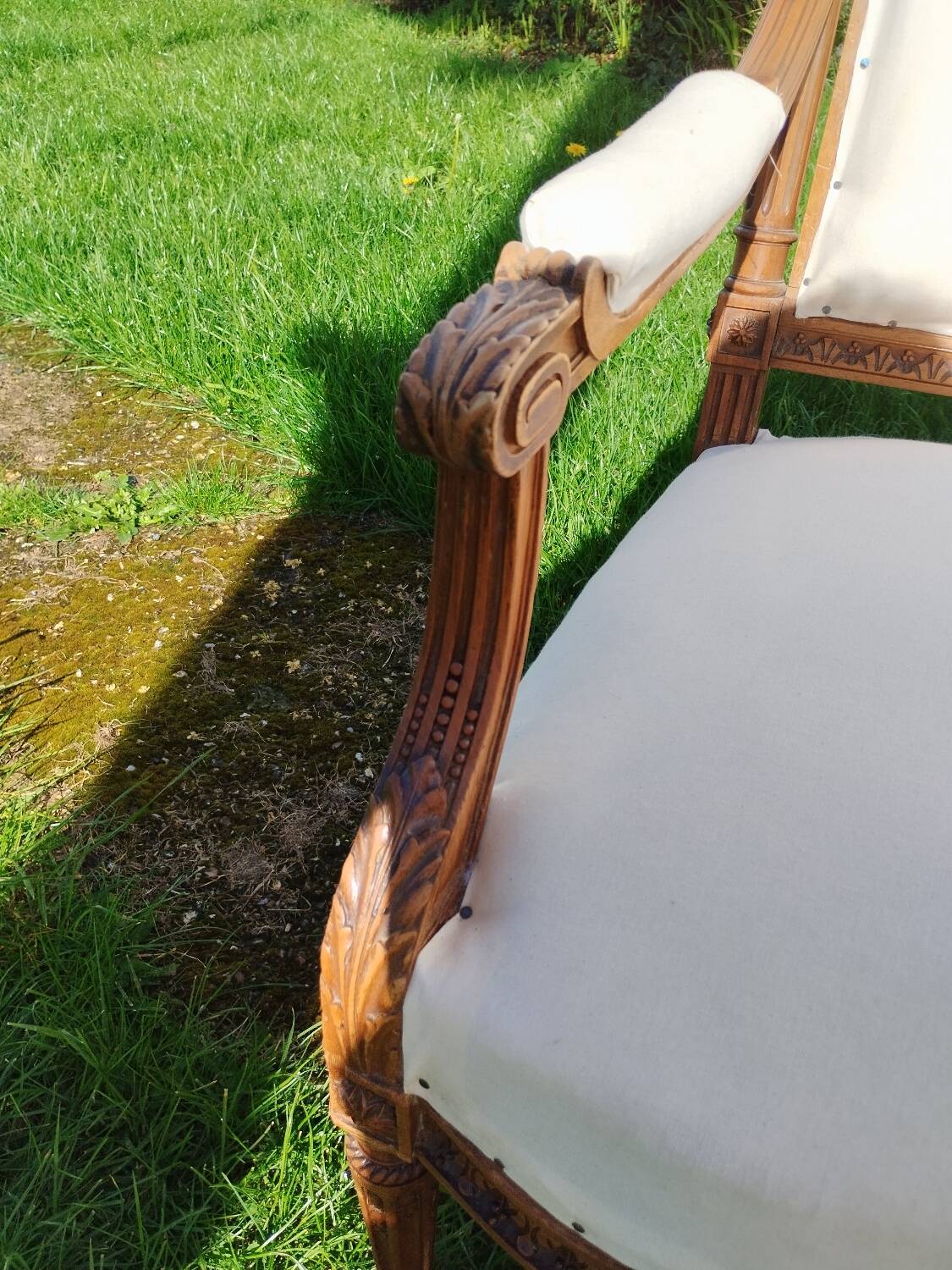 Pair of old Louis XVI style armchairs