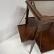 Mahogany serving table with marquetry inlay decoration, 20th century.