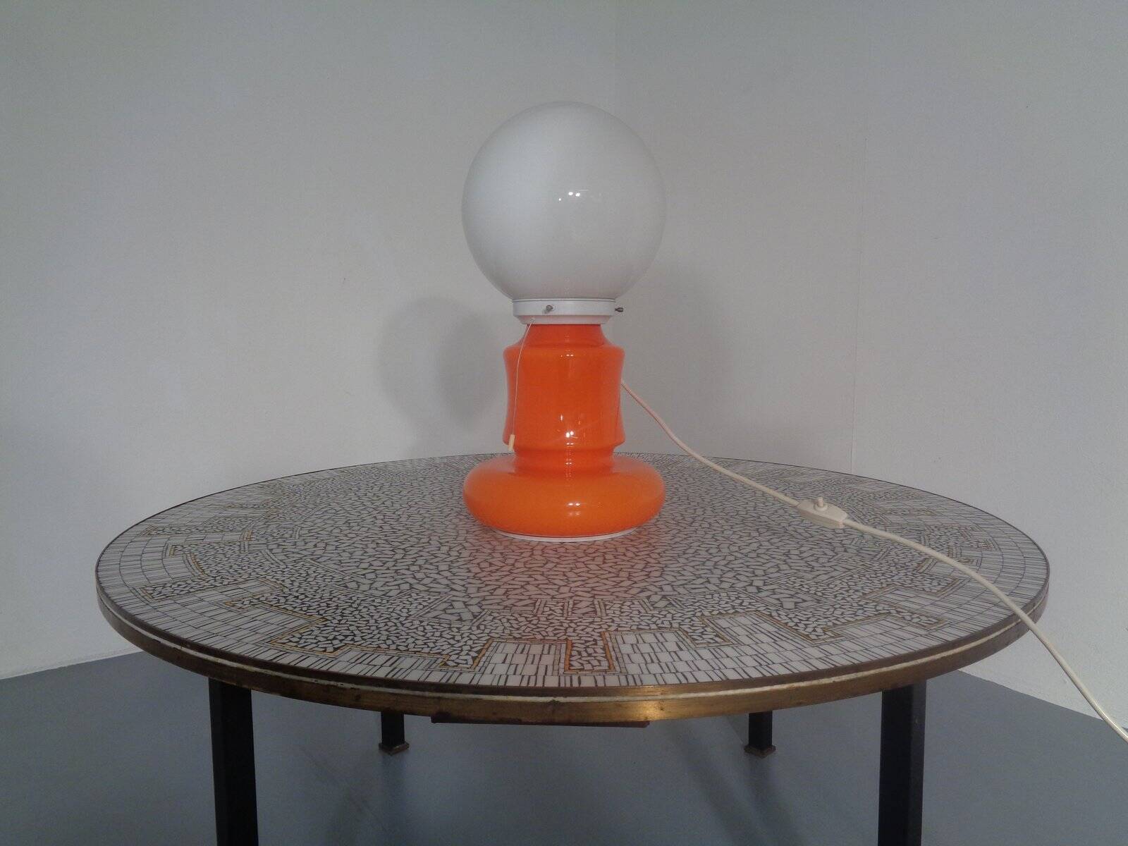 Italian glass standard lamp, 1970s