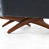 Canapé trois places Illum Wikkelso modèle ML-90 Laursen Danemark 1960