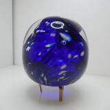 Blue parchment paper press signed 1980