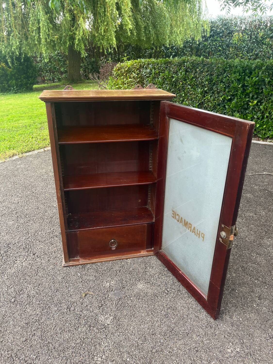 Old medicine cabinet furniture shelf professional furniture glass door