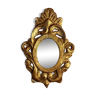 Carved and gilded wood rocaille mirror
