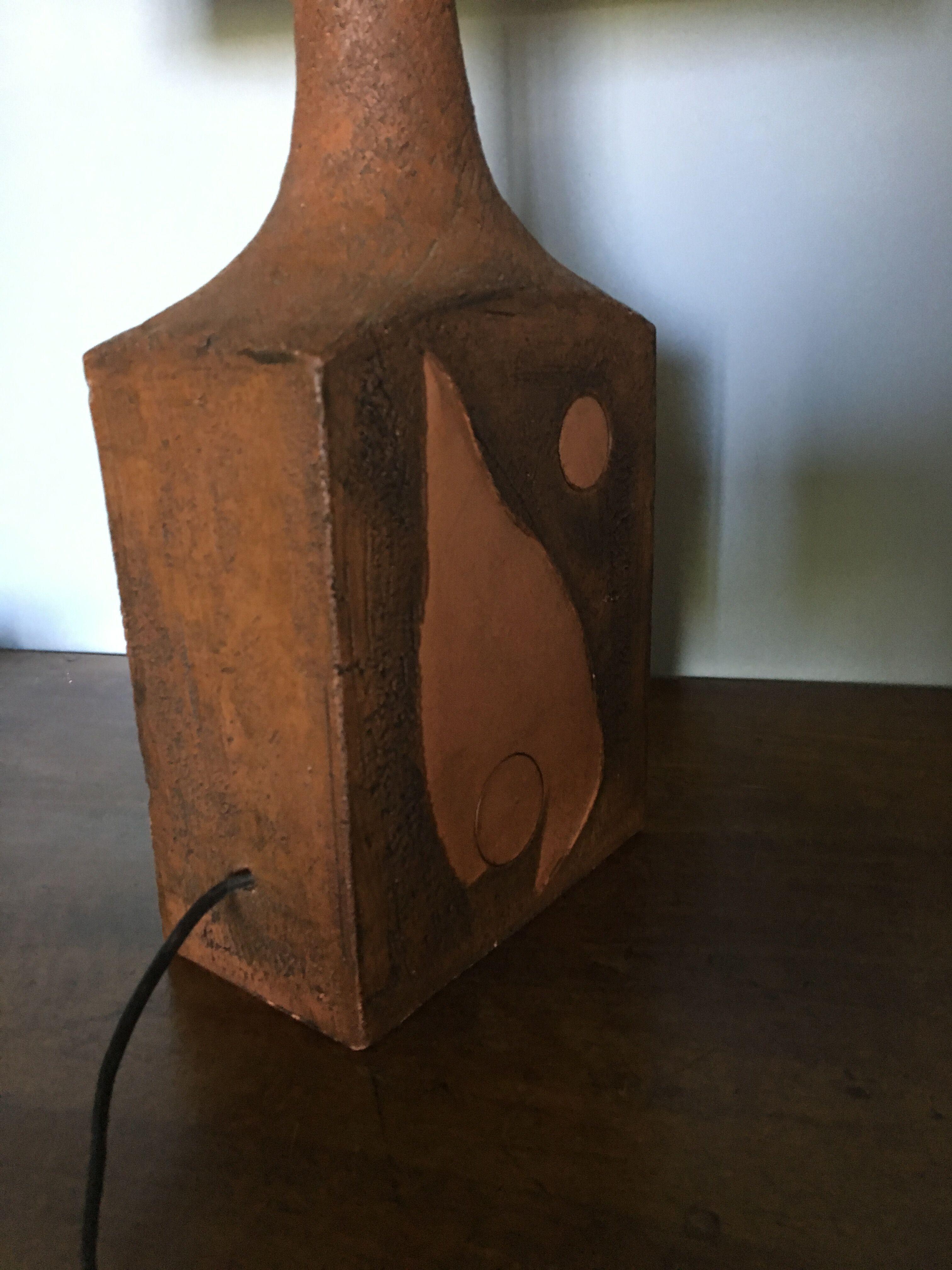 Rock and Bobois terracotta lamp
