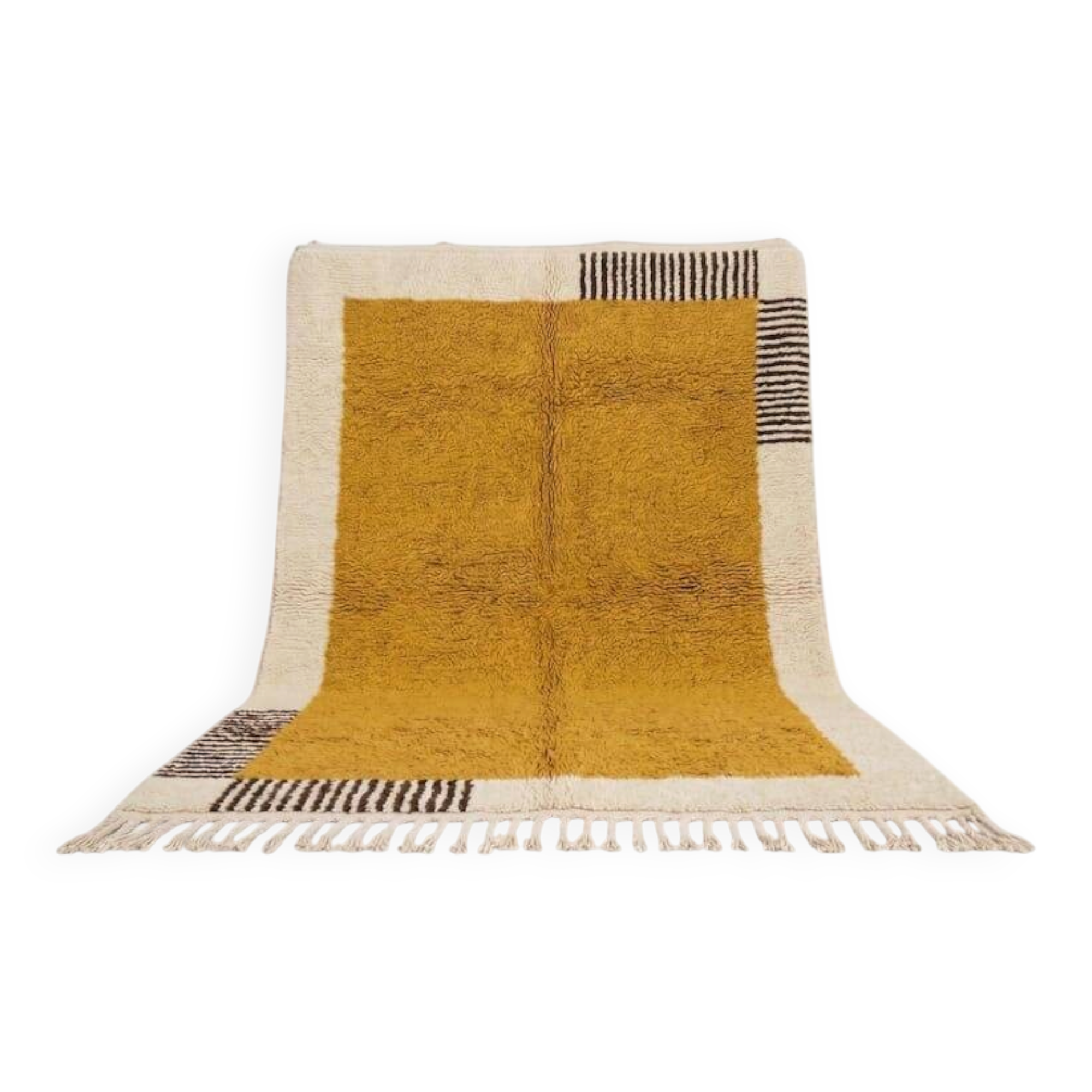 Handmade traditional natural wool rug size 2/3 m